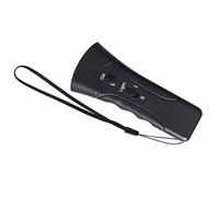 Ultrasonic Dog Barking Control Device Powerful Training Tool for Anti Barking Portable Double Head LED Flashlight Black for Outdoor Use