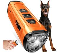 Ultrasonic Dog Repeller, Anti Barking Device for Dogs 3X Ultrasonic to Stop Barking Neighbors Dog| 50ft Range, 5 Adjustable Modes, Flashlight & Beep and Safe & Effective for Small, Medium & Large Dogs