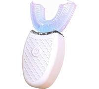Ultrasonic Electric Toothbrush, 360 Degree Automatic Teeth Whitening Gum Massager Rechargeable U Type Lazy Toothbrush for Adults Women