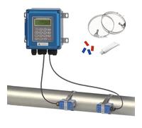 Ultrasonic Flow Meter DN15-6000mm, Digital Liquid Flowmeter with TM-1 & TS-2 Clamp-on Transducers, IP67 Protection, Backlit Display for Water, Oil, Sewage, Sea Water Measurement(SD No,DN15-100)