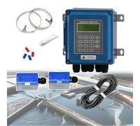 Ultrasonic Flow Meter DN15-6000mm, Portable Clamp-on Liquid Flowmeter with TM-1 & TS-2 Sensors, IP67 Waterproof, LCD Backlit Display for Measuring Water, Sea Water, Oil, and Alcohol(SD Yes,DN50-700)