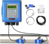 Ultrasonic Flow Meter TUF-2000B, Wall-Mounted Digital Ultrasonic Flowmeter, Liquid Water Flow Control Meter with TM-1 Clamp-On Sensor (DN50-700mm), Digital Flowmeter Counter (DN300-DN6000)