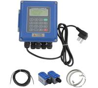 Ultrasonic Flow Meter TUF-2000B, Wall Mounted Ultrasonic Flow Meter- Digital Water Flowmeter Counter, Clamp-On TM-1 Sensor (DN50-700mm), Bidirectional Flow Measurement, Easy Install (DN50-DN700)