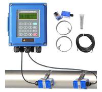 Ultrasonic Flow Meter with Clamp-On Sensor for Non-Invasive Measurement in Water and Wastewater Pipes, Wall-Mounted or Portable Design