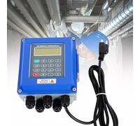 Ultrasonic Flowmeter Sensor, Liquid Water Flow Control Meter Counter with LCD Display, for DN15-6000mm Pipe