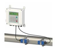 Ultrasonic Flowmeter Wall-Mounted Liquid Flow Meter with Clamp-On Transducer for a Wide Range of Liquids, Ideal for Accurate Flow Measurement