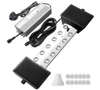 Ultrasonic Fogger 12 Head Ultrasonic Mist Maker, 9000ml/h 400W Mist Maker Fogger with Buoy IP67 Waterproof Power Supply for Pond Garden Lawn Rockery Greenhouse Halloween Decoration (12 Head)