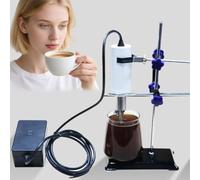 Ultrasonic Homogenizer, 80W Handheld Cell Disruptor, 40KHZ, Adjustable Height, Liquid Sonicator Processor Mixer with Bracket, 8MM Probe Diameter for Lab and Home