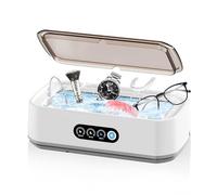 Ultrasonic Jewellery Cleaner, 49KHz Silver Cleaner for Jewellery with 3 Modes Timer 650ML Professional Sonic Cleaning Machine Cleaning Kit for Ring Diamond Glasses Denture Watch One-Touch Operation