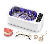 Ultrasonic Jewellery Cleaner with LED Display, 350ml Sonic Cleaner Machine with 4 Cleaning Modes, Portable Ultrasonic Cleaner for Jewelery, Glasses, Watches, Rings, Dentures and Silver