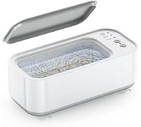 Ultrasonic Jewellry Cleaner, 48kHz Ultrasonic Cleaner, Professional Sonic Cleaner with 3 Modes Digital Timer, One-Touch Operation Ultrasonic Cleaning for Jewellery, Glasses, Dentures, Ring (White-01)