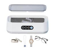Ultrasonic Jewellry Cleaner, 650ML 49KHz Ultrasonic Cleaner with 3 Digital Timer, One-Touch Operation Jewellery Cleaner for Glasses, Jewellery, Ring, Silver