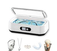 Ultrasonic Jewelry Cleaner, 49KHz Enhanced Ultrasonic Cleaneing Machine with 5 Modes Digital Timer for Eyeglasses, Jewelry, Watch Straps and Dentures, 304 Stainless Steel Water Tank