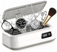 Ultrasonic Jewelry Ring Cleaner, 49KHz, 48W, 24oz, Digital Display Professional Ultrasonic Cleaning Machine Lab Cleaning Supplies for Jewelry, Eyeglasses, Watches, Ring, Blade Razor