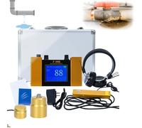 Ultrasonic Leak Detection Kit, Water Leak Detector for Underground Pipes, Adjustable Frequency 200Hz-3000Hz, LCD Display, Headset, Geophone Sensor for Accurate Leak Location