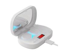 Ultrasonic Lens Cleaner - Portable Ultrasonic Care for Soft Lenses with Display, Rechargeable Smart Case with Screen and Soaking Case