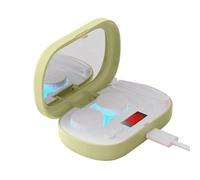 Ultrasonic Lens Cleaner - Portable Ultrasonic Soft Lenses Cleaning Care | 5 Modes Rechargeable Intelligent Cleaner Solution Soak Case for Adults Family Friends