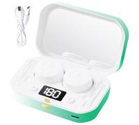 Ultrasonic Lens Cleaning Device with 4 Timer Modes & 360° High-Frequency Vibration, Portable for Soft and Colored Lenses, Green.