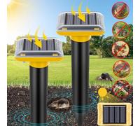 Ultrasonic Mole Repellent Outdoor, 2 Pack Gopher Repellent Solar-Powered for Lawn Yard and Garden 001