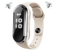 Ultrasonic Mosquito Repellent Bracelet Anti Insect Wristband Repellent Mosquito Wristband Electronic Bionic Anti-Mosquito Band USB Charging Safe for Adults and Children Safe Protection (White)