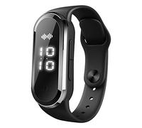 Ultrasonic Mosquito Repellent Bracelet, Electronic Bionic Mosquito Repellent Pest and Insect Repellent Sport Bracelet with Clock Display & Body Temperature Detection(Black)