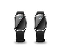 Ultrasonic Mosquito Repellent Bracelet, Electronic Mosquito Repellent Bracelet with USB Charging Cable, Suitable for Adults and Children, Non-Toxic Wristband (Black)