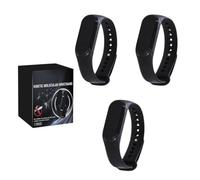 Ultrasonic Mosquito Repellent Bracelets, Ultrasonic Insect Repellent Bracelet, Chemical Free Electronic Watch for Children, Adults, Camping, Climbing, Hiking (Black)