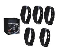 Ultrasonic Mosquito Repellent Bracelets, Ultrasonic Insect Repellent Bracelet, Chemical Free Electronic Watch for Children, Adults, Camping, Climbing, Hiking (Black)