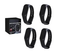 Ultrasonic Mosquito Repellent Bracelets, Ultrasonic Insect Repellent Bracelet, Chemical Free Electronic Watch for Children, Adults, Camping, Climbing, Hiking (Black)