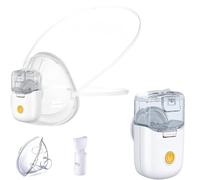 Ultrasonic Nebuliser Machine for Adults & Kids - Portable Mini Nebulizer for Home Use, Rechargeable Handheld Nebuliser with 2 Masks & Mouthpiece