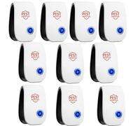 Ultrasonic Pest Control Repeller 10 Packs, Electronic Pest Repellent, Insect Repeller for Bugs, Mouse, Mosquito, Roach, Rodent, Spider, Ant