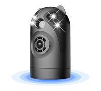 Ultrasonic Pest Repeller, 360° Auto Rotating Ultrasonic Rodent Repellent with Variable Frequency Car & Home Dual Use Plug-in Pest Control Device for Mice Mosquito Cockroach Bugs (Black)