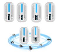 Ultrasonic Pest Repeller - 6Pcs Plug in Mosquito Repe, Spider Catcher, Pest Control Products, Rat Traps, Ant Killer Indoor, Fly Deterren, Mouse Cockroach Moth Squirrel Rodent, Stop Expert Insect House