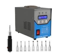 Ultrasonic Plastic Welding Machine 1000W 28KHz with 10Pcs Welding Heads Portable Handheld High Frequency Plastic Spot Welding Machine for ABS PP PE (AC220V)
