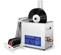 Ultrasonic Record Cleaner - LP Cleaning System for 8 Records, Auto-Rotating Double-Sided Cleaning with 0-30 Min Timer for Efficient Vinyl Maintenance