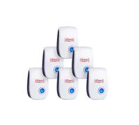 Ultrasonic Repellent Pack of 6 - Effective Against Mice, Rats, Flies, Mosquitoes, Pest Insects, Spiders