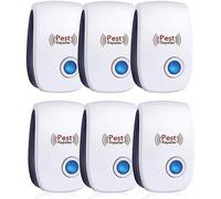 Ultrasonic Repellent, Ultrasonic Mouse Pack Of 6, Ultrasonic Mouse And Rat Effective Against Mice, Rats, Flies, Mosquitoes, Pest Insects, Spiders