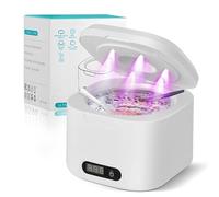 Ultrasonic Retainer Cleaner,220MLPortable for Dentures, Jewellery, 45KHz Ultrasonic Cleaner Machine with UV for All Dental Appliances, Jewelry, Diamonds