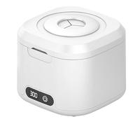 Ultrasonic Retainer Cleaner, 45kHz Ultrasonic Denture Cleaner Machine with UV-Light, 4 Timing Modes, 340ML Retainer Cleaner Ultrasonic for Dental Retainer,Mouth Guards,Braces Toothbrush (White)