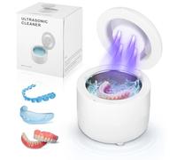 Ultrasonic Retainer Cleaner 45kHz with 4 UV LED & Dual Modes, 180ML Stainless Steel Tank | UV Dental Pod for Aligners, Dentures, Night Guards, Mouth Guards, Toothbrush Heads, Whitening Trays, Jewelry