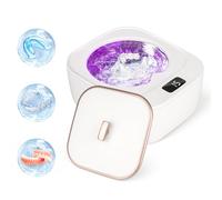 Ultrasonic Retainer Cleaner, 47kHz Ultrasonic UV Cleaner for Dentures, 200ML Portable Ultrasonic Cleaner Machine for Dentures, Retainer, Mouth Guard, Aligner, Whitening Trays, All Dental Appliances