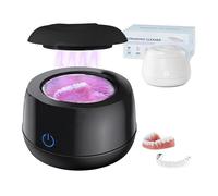 Ultrasonic Retainer Cleaner, 48kHz Dental Cleaner, Ultrasonic Retainer Cleaner, Ultrasonic Cleaning Machine, 4 Modes Ultrasonic Cleaner for Dentures, Nightguards, Braces, Jewelry (Black)