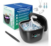Ultrasonic Retainer Cleaner for Denture Mouth Guard Aligner - Raccomb Ultrasonic Cleaner 45kHz 255ML 3 Mode Adjustable Ultrasonic Jewelry Cleaner