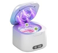 Ultrasonic Retainer Cleaner Machine, 49kHz Ultrasonic Dentures Cleaner for Retainer, Mouth Guard, Aligner, Toothbrush Head, 340ML Ultrasonic Cleaning Machine for All Dental Appliances