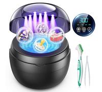 Ultrasonic Retainer Cleaner Machine, Denture Cleaner, 4 Modes with Digital Timer, Mouth Guard, Alignment Cleaner, Night Protection, Brackets, Toothbrush, Jewelry