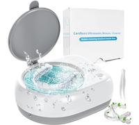 Ultrasonic Retainer Cleaner, Rechargeable Cordless Retainer Cleaner Machine with 50kHz, 2000mAh Battery Portable Charge Once Use 8 Times, Dental Cleaning Pod for Retainer, Traval Use (80ml)