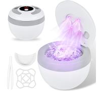 Ultrasonic Retainer Cleaner, TechKen 45khz Cleaning Dental Machine with UV Light, Portable Ultrasonic Cleaner for Dentures, Aligner, Mouthguard, Toothbrush Heads
