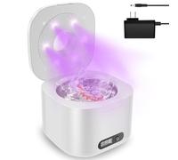 Ultrasonic Retainer Cleaner with LED Display, 4 Mode Adjustable Ultrasonic Jewelry Cleaning Machine for Dentures, Nightguards, Sport Mouth Guards, Braces, Toothbrush Heads, Jewelry