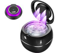 Ultrasonic Retainer Cleaner with UV Sterilisation, 42kHz Deep Cleaning for Dentures, Dental Braces, Orthodontic Appliances, Jewellery, One-Touch Control, 304 Stainless Steel Tank (Black)