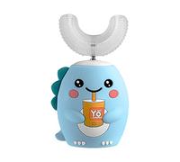 Ultrasonic Toothbrush, Cartoon Dragon 360 Degree Cleaning Simple Operation Kids Silicon Automatic Ultrasonic Teeth Brush Blue 2-6Years